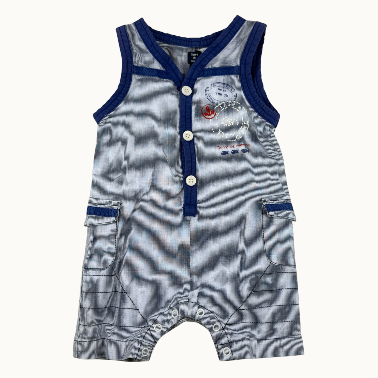 Combinaison short Terre de Marins - 6 mois