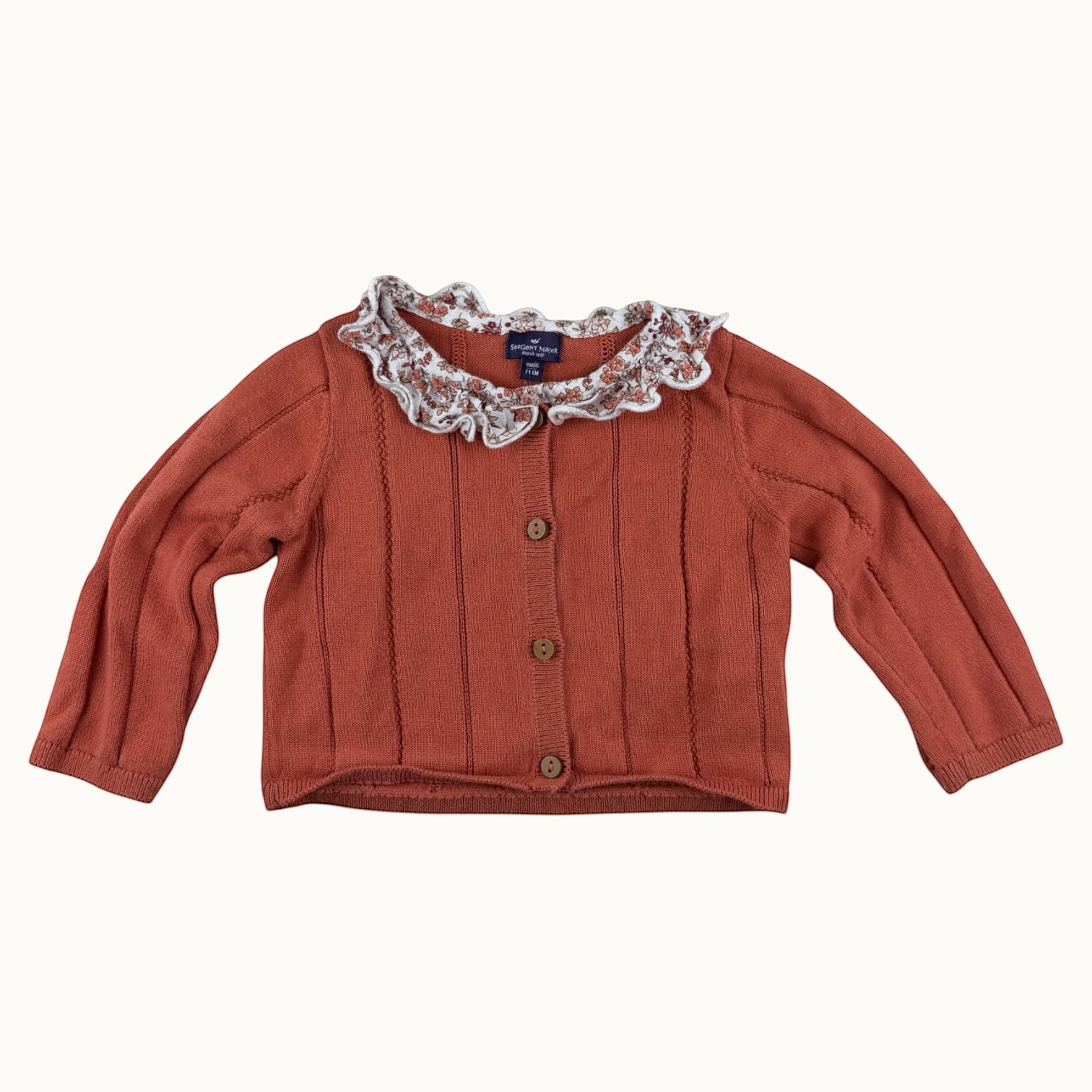 Gilet col fleuri Sergent Major - 9 mois