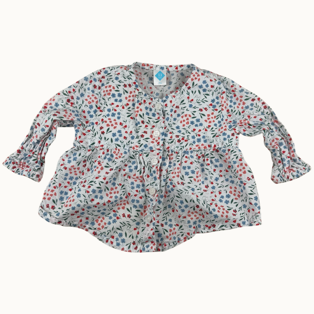 Chemise à fleurs - 3 mois