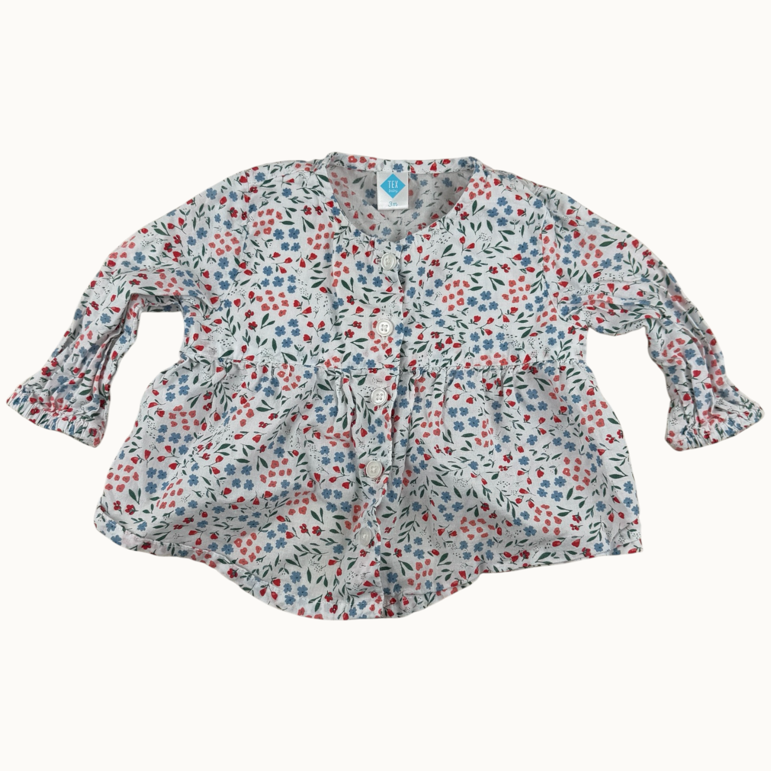 Chemise à fleurs - 3 mois