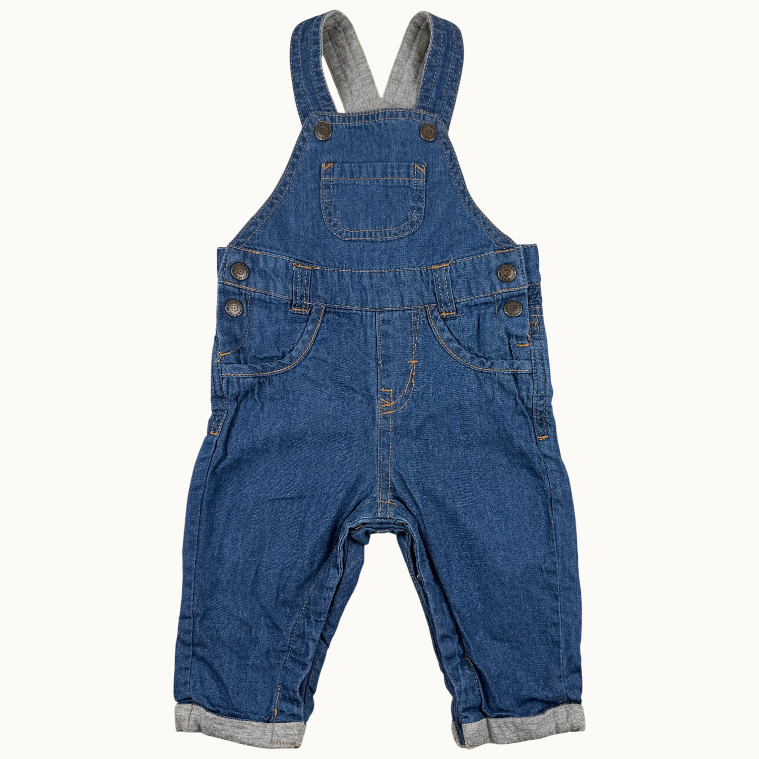 Salopette denim - 6 mois