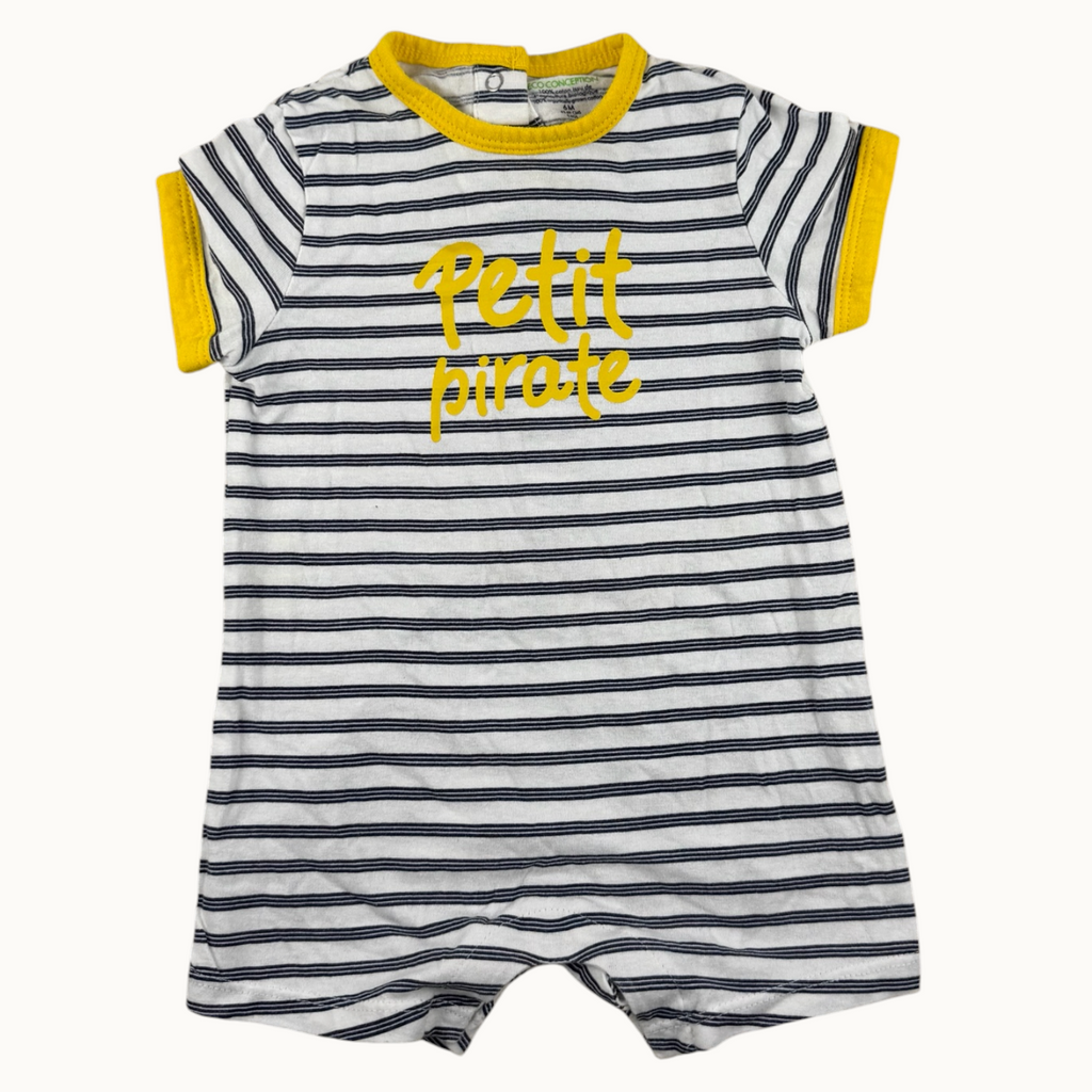 Barboteuse rayée Petit Pirate - 6 mois