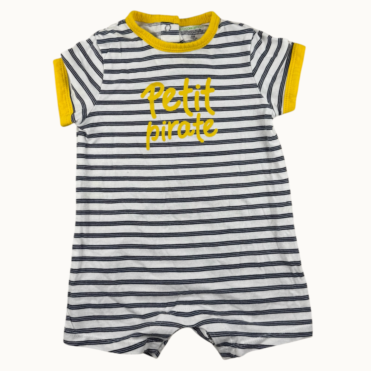 Barboteuse rayée Petit Pirate - 6 mois