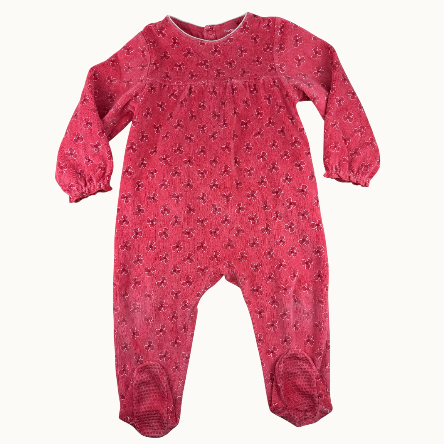 Pyjama velours fleuri - 23 mois