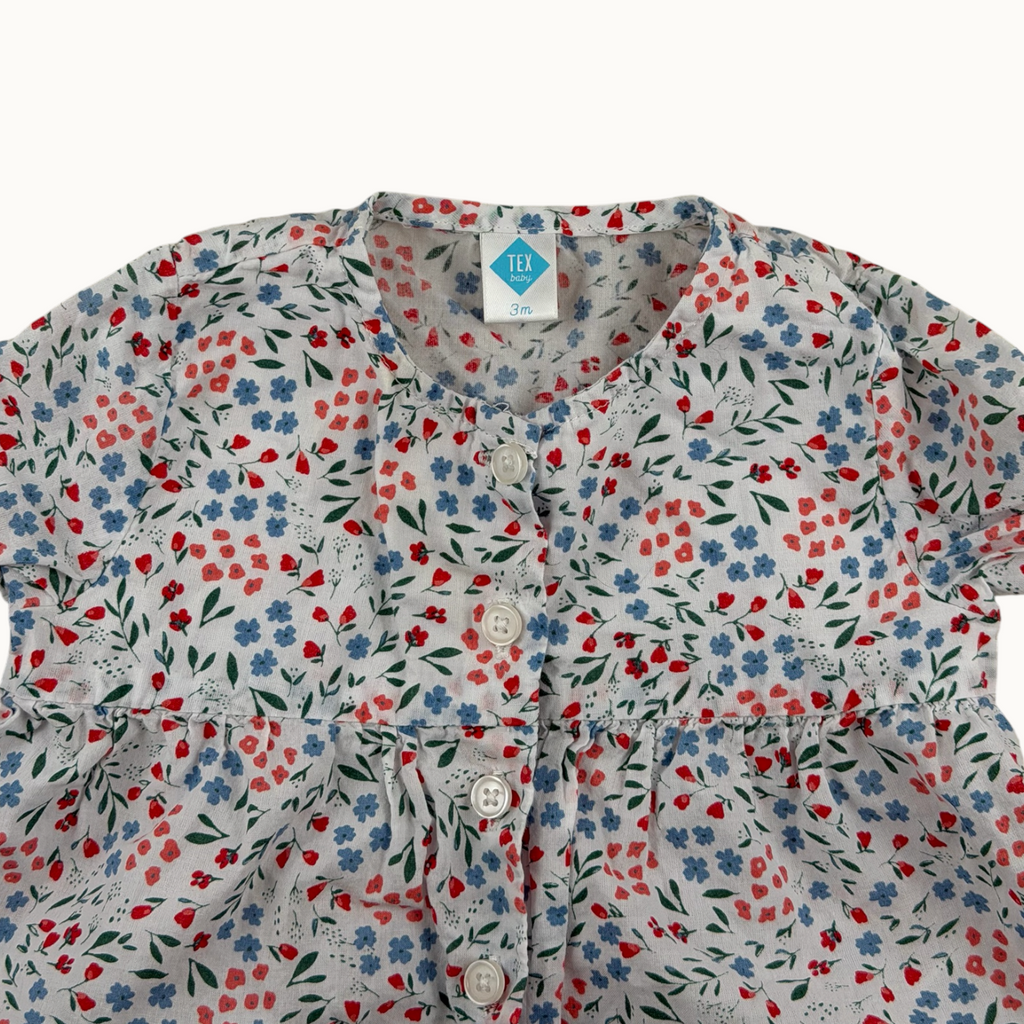 Chemise à fleurs - 3 mois