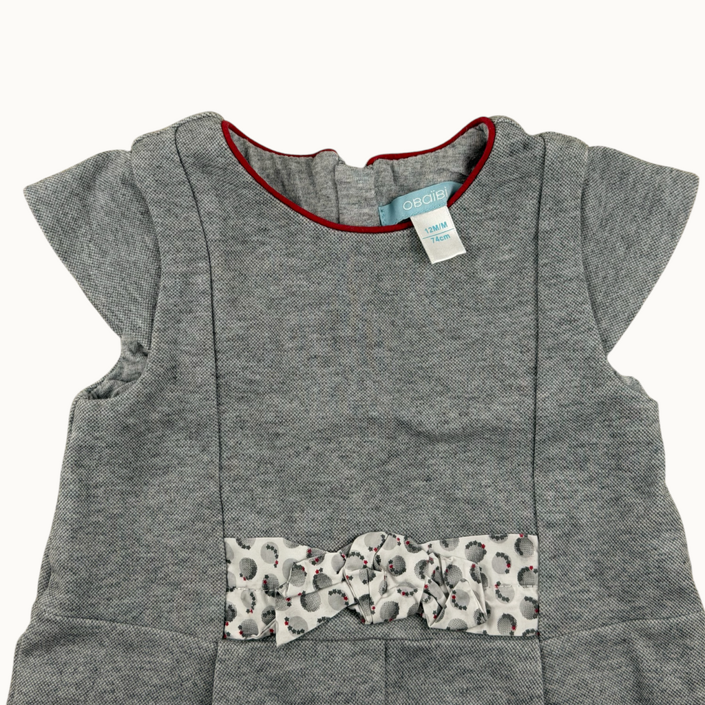 Combi short grise - 12 mois