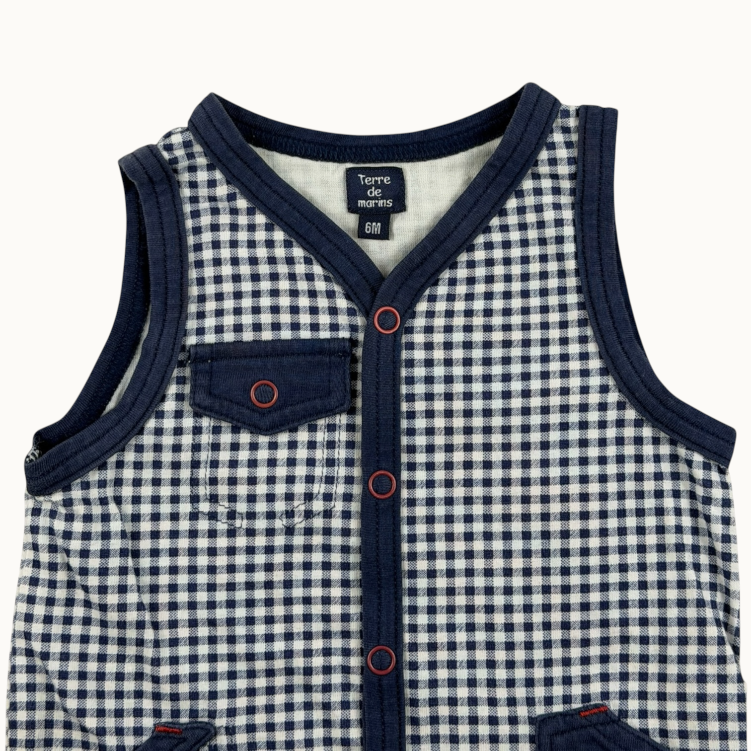 Combinaison short Terre de Marins - 6 mois