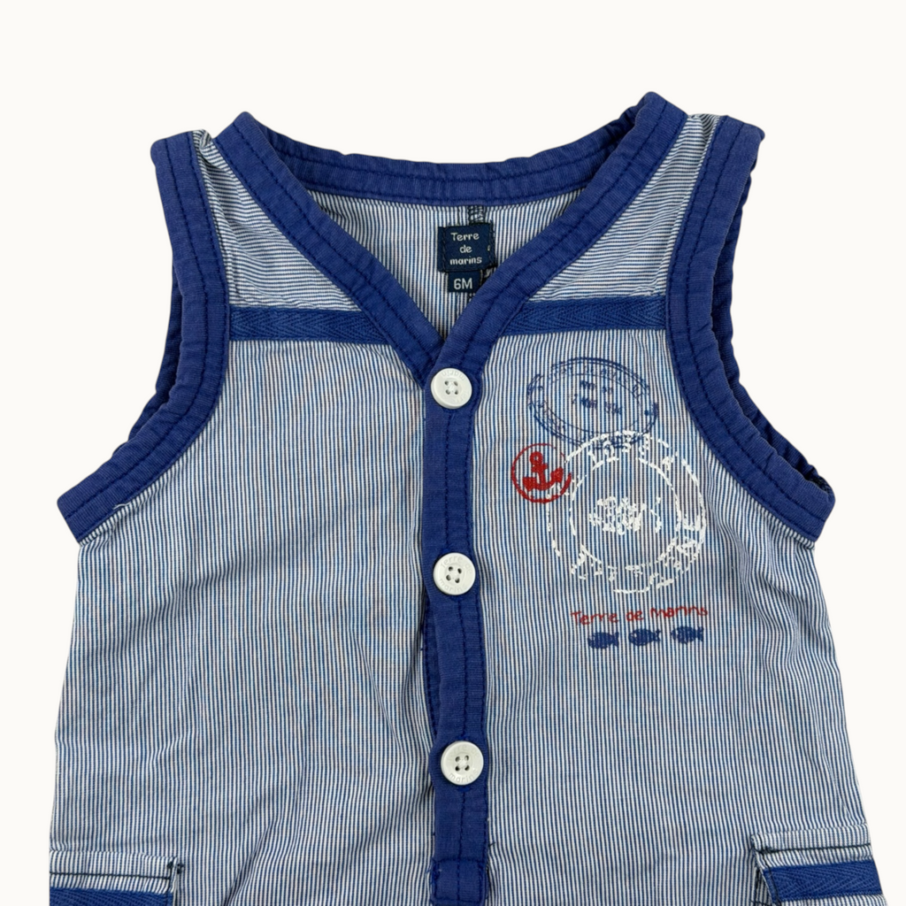 Combinaison short Terre de Marins - 6 mois