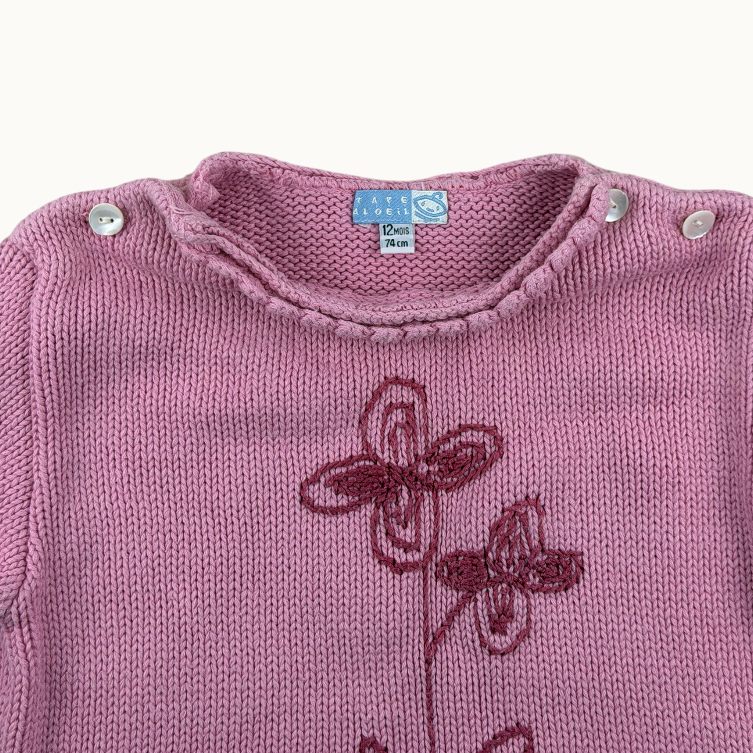 Pull maille TAO vintage - 12 mois