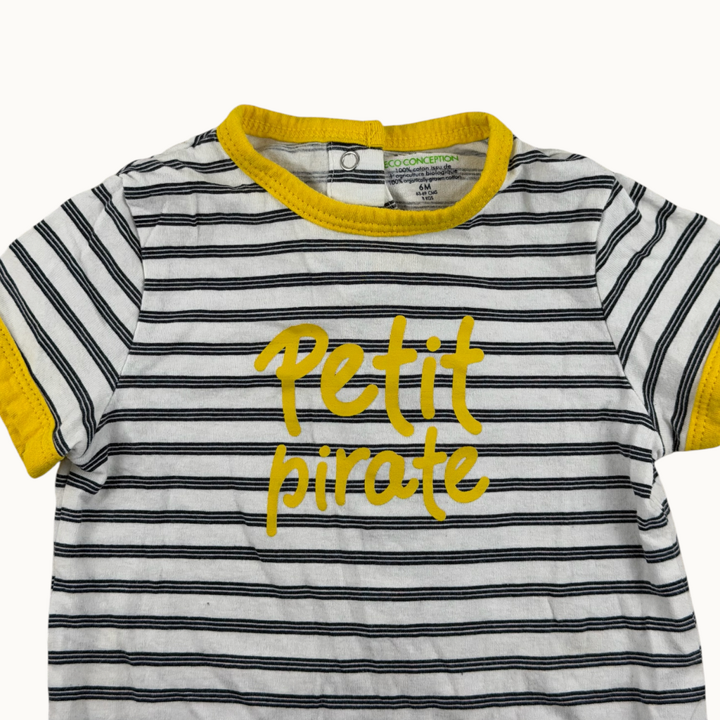 Barboteuse rayée Petit Pirate - 6 mois