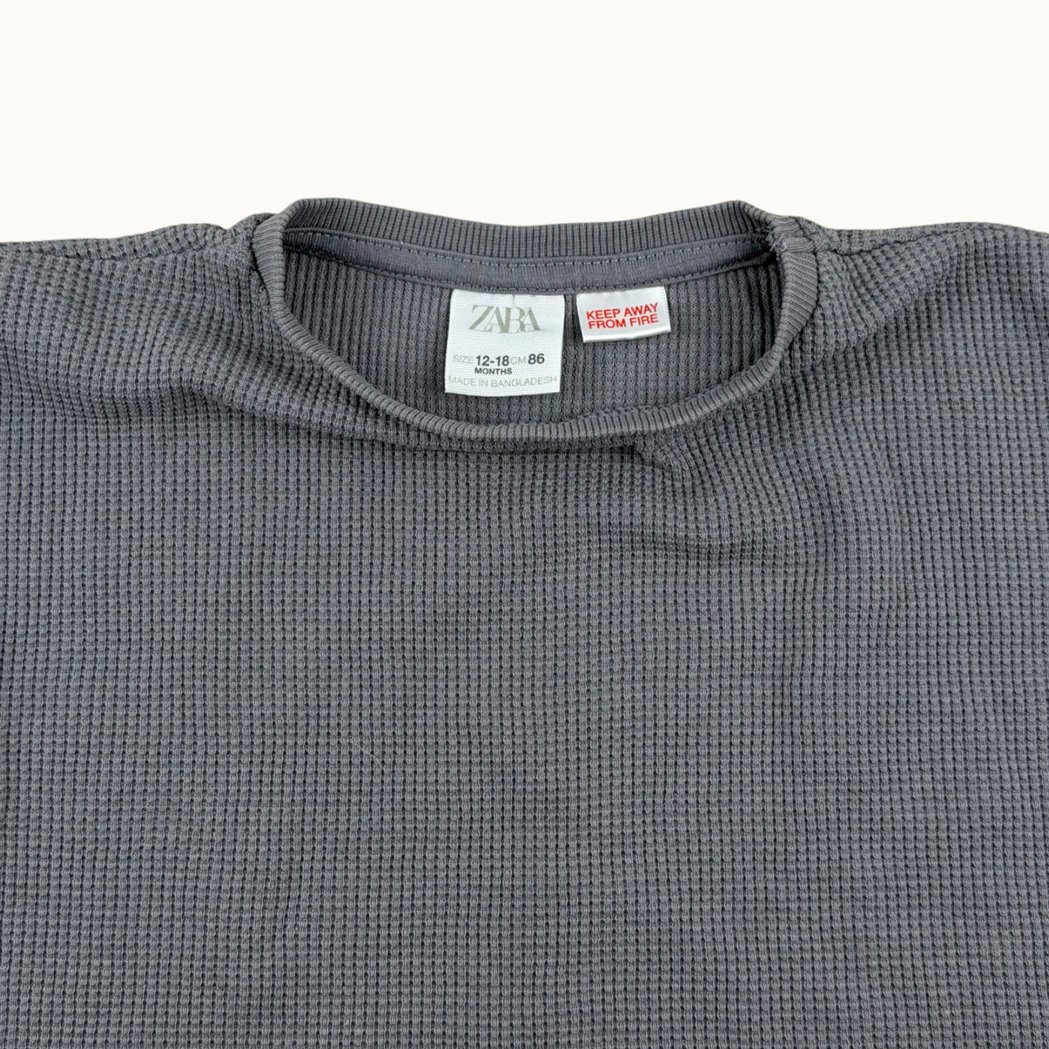 T-shirt gris Zara - 18 mois