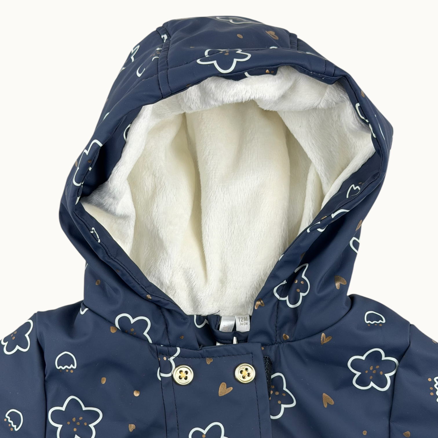 Manteau imperméable fourré - 12 mois